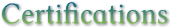 Certifications Certifications